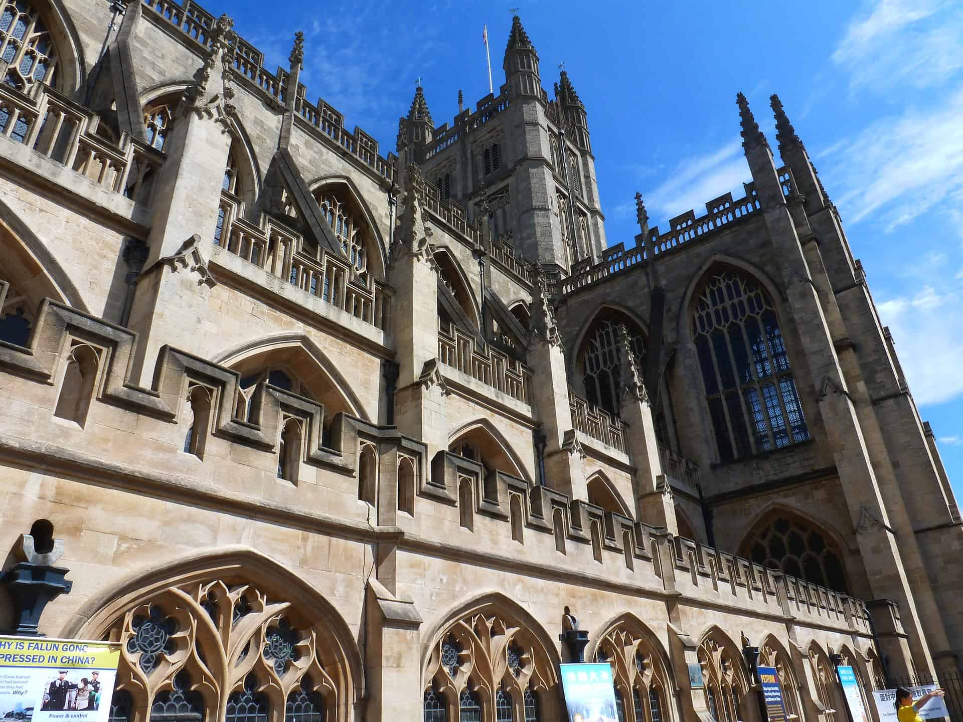 finned tube heating system at Bath Abbey